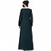 Casual dress abaya with Cuff- Bottle Green